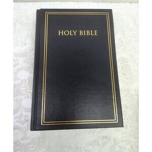 Holy Bible Black King James Version KJV Holman Black Hardcover Red Letter Ed Pew